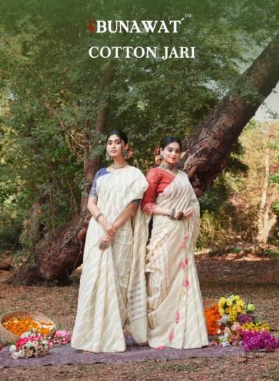 COTTON JARI BY BUNAWAT COTTON SAREE MANUFACTURER IN INDIA
